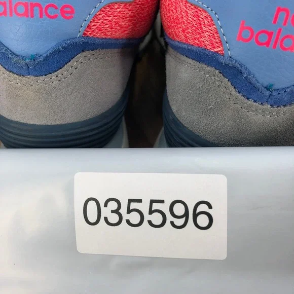 New Balance 574 Mid Sneakers Womens 7.5 B 'Gray Red Blue' Fleece Lined Comfort